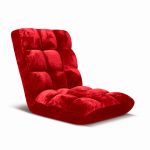 NNEAGS Floor Recliner Folding Lounge Sofa Futon Couch Folding Chair Cushion Red