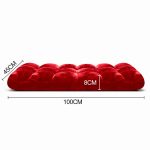 NNEAGS Floor Recliner Folding Lounge Sofa Futon Couch Folding Chair Cushion Red - Image 2