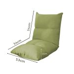 NNEAGS Lounge Floor Recliner Adjustable Lazy Sofa Bed Folding Game Chair Yellow Green - Image 2