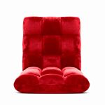 NNEAGS Floor Recliner Folding Lounge Sofa Futon Couch Folding Chair Cushion Red - Image 3