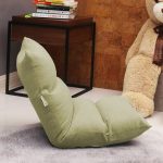 NNEAGS Lounge Floor Recliner Adjustable Lazy Sofa Bed Folding Game Chair Yellow Green - Image 4