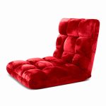 NNEAGS Floor Recliner Folding Lounge Sofa Futon Couch Folding Chair Cushion Red - Image 4