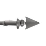 Extendable Charcoal Grey Metal Curtain Pole - Arrow Finial - 36-66", 66-120" - Image 4