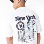 Men’s Short Sleeve T-Shirt New Era MLB PLAYER GRPHC OS TEE NEYYAN 60435538 White (S) - Image 3
