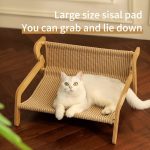 NNETM Cat Scratcher Hammock Linen Lounge Chair - Image 4
