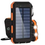 NNETM 10000mAh Portable Solar Power Bank with Dual USB