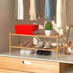Bamboo Shoe Rack: Stack & Fold Design - Image 4