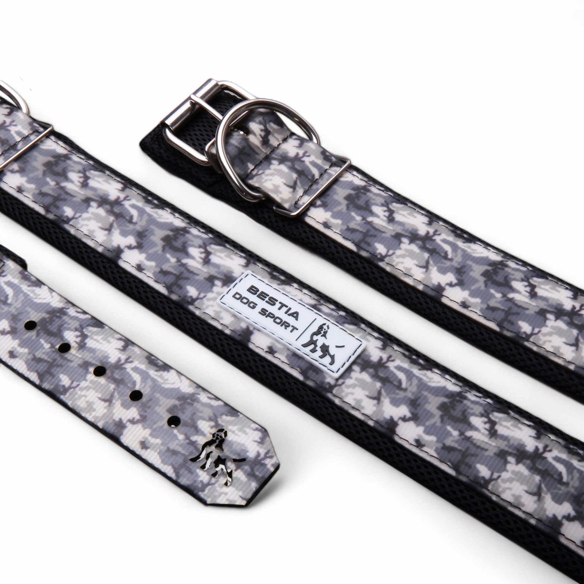 BESTIA DOG SPORT COLLAR GREY CAMO - Image 1