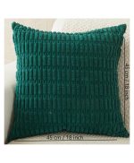 Dark Green Corduroy Cushion Cover | 45x45cm | Soft Plush Cotton Velvet - Image 5