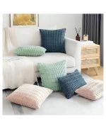 Light Brown Corduroy Cushion Cover | 45x45cm | Soft Plush Cotton Velvet - Image 3