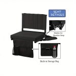 Portable Outdoor Stand Sports Seat with Back Support and Wide Cushion - Image 2