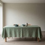 Sage Green Linen Tablecloth - Organic Flax - Natural Table Cover