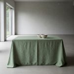 Sage Green Linen Tablecloth - Organic Flax - Natural Table Cover - Image 2