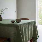 Sage Green Linen Tablecloth - Organic Flax - Natural Table Cover - Image 4