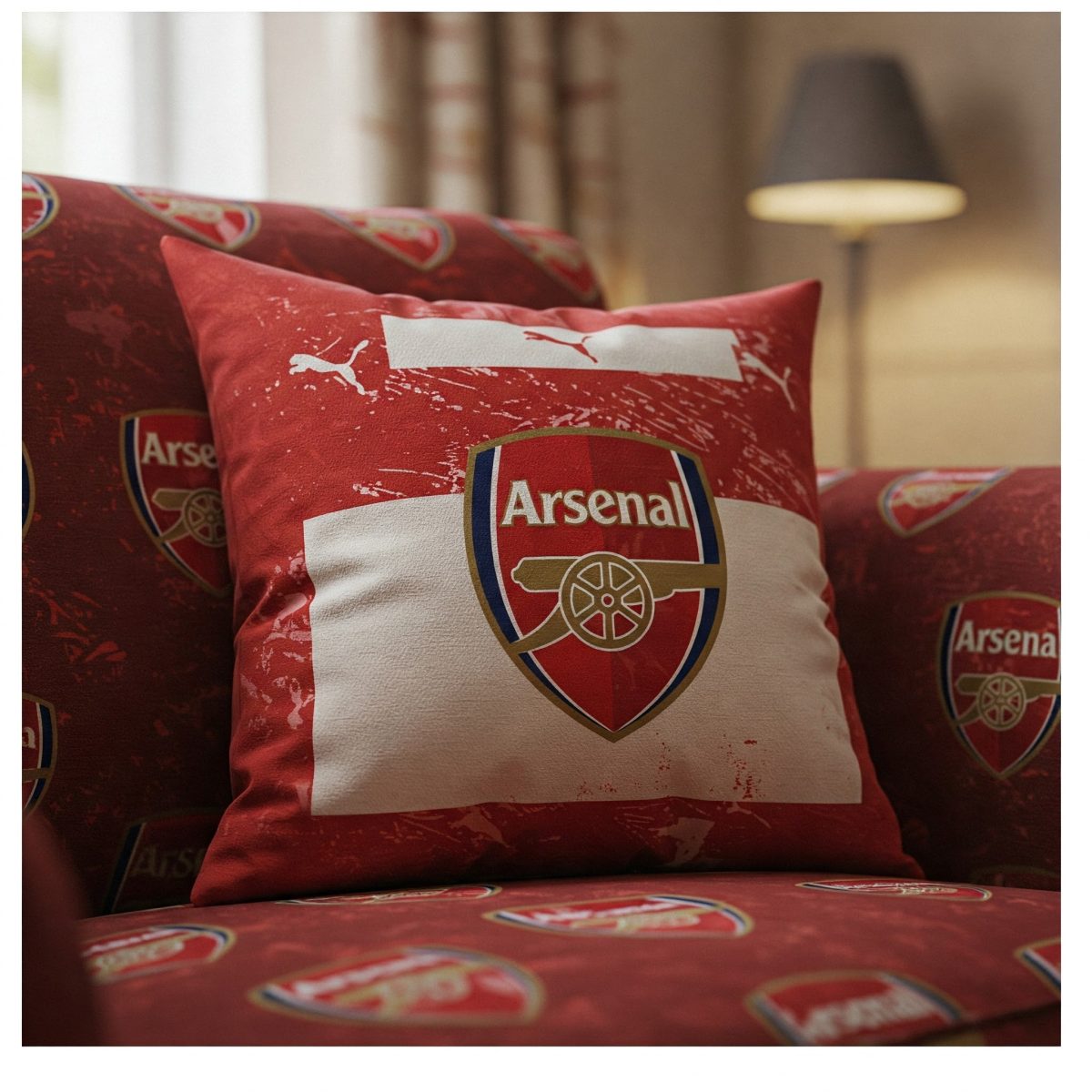 Arsenal FC Cushion Cover: 45x45cm Pure Cotton - Home Decor & Gifts - Image 4