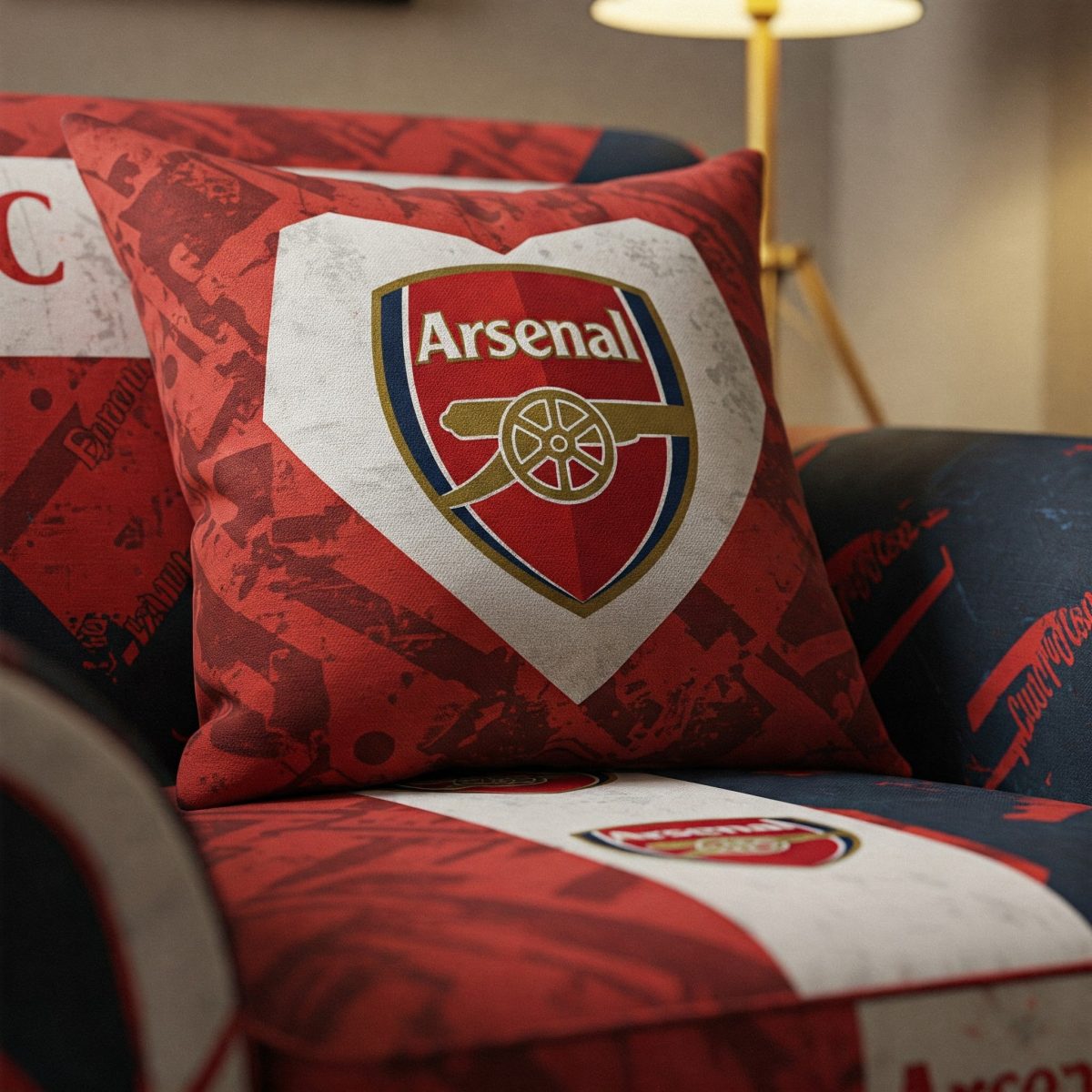 Arsenal FC Cushion Cover: 45x45cm Pure Cotton - Home Decor & Gifts - Image 2