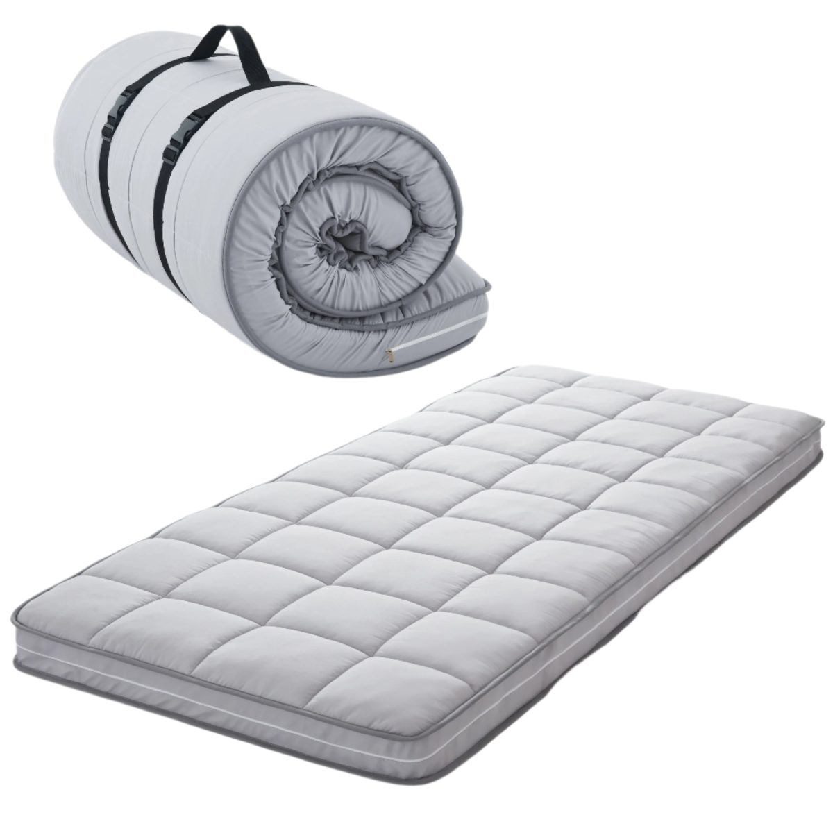 Solo Traveler Gel Memory Foam Mattress Topper Cot - Image 1