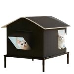 NNETM Four Seasons Outdoor Cat Shelter with Ice Box