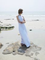 "Piano Music" halterneck waist-cinching cocoon dress - Image 2