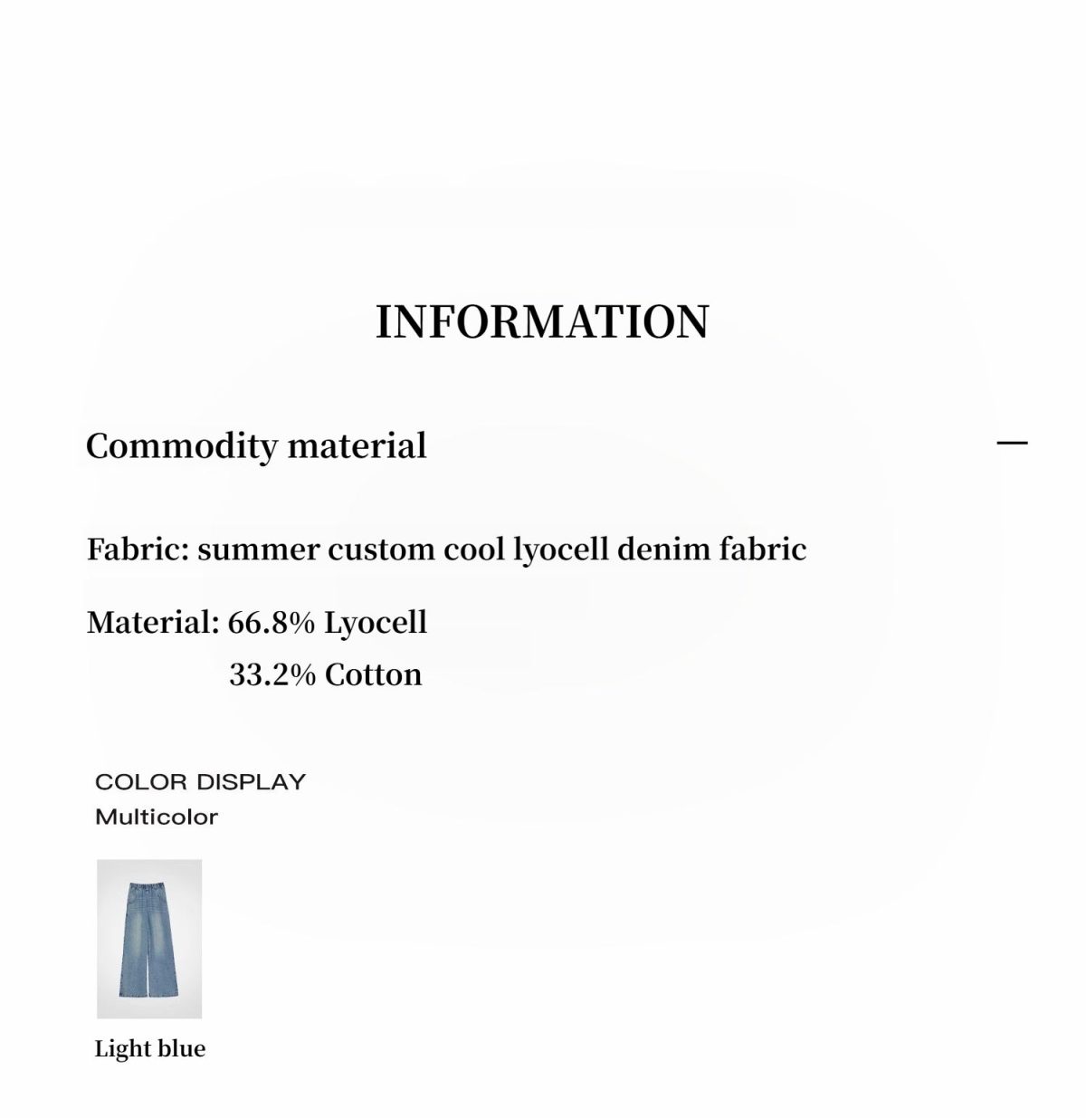 "Dream Street" Cool Lyocell Denim Drape Relaxed Elastic Waist Straight Leg Wide Leg Pants Summer - Image 4