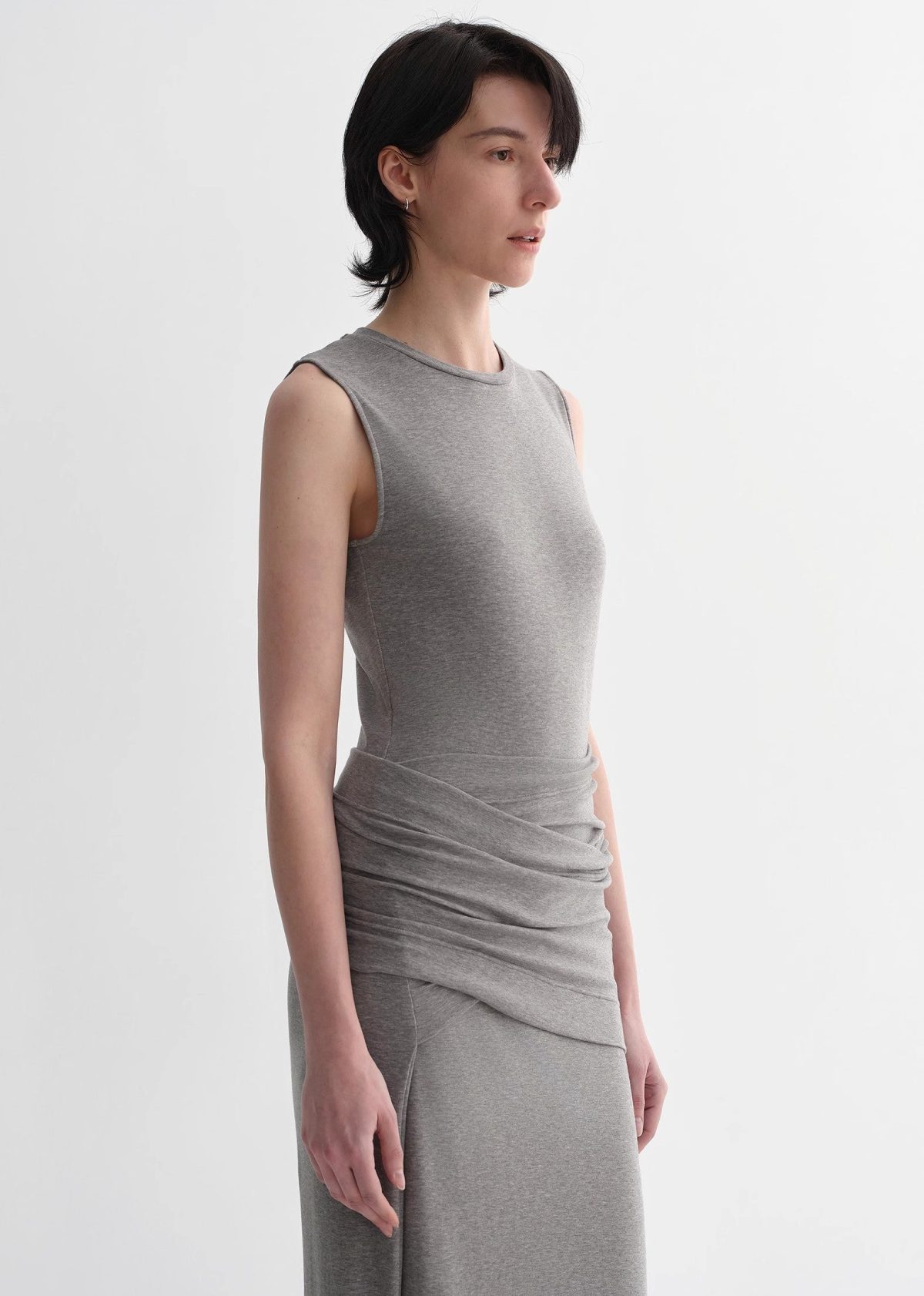 Ice silk wool blend dress with adjustable waistline, hip-flattering design, slim fit for a figure-slimming effect - Image 2
