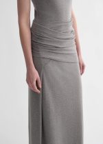 Ice silk wool blend dress with adjustable waistline, hip-flattering design, slim fit for a figure-slimming effect - Image 5
