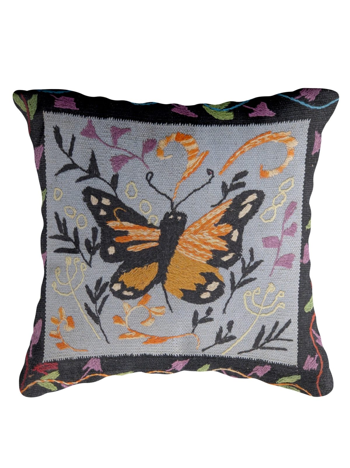 Suzani Hand Embroidered Cushion Cover - 45 x 45 cm - Image 1