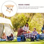 Portable Folding Wooden Camping Stool - Image 3