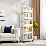 Mobile Bookshelf Office Cart (5-Tier) - Image 4