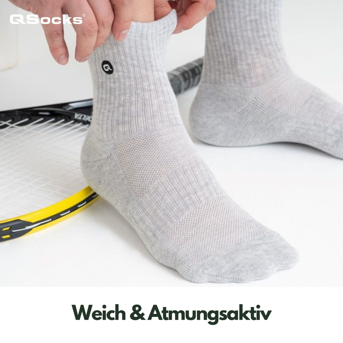 Quarter Mittelhohe Socken gepolstert für Damen und Herren 4X Paar - Image 5