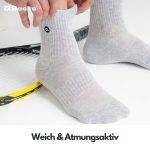 Quarter Mittelhohe Socken gepolstert für Damen und Herren 4X Paar - Image 5