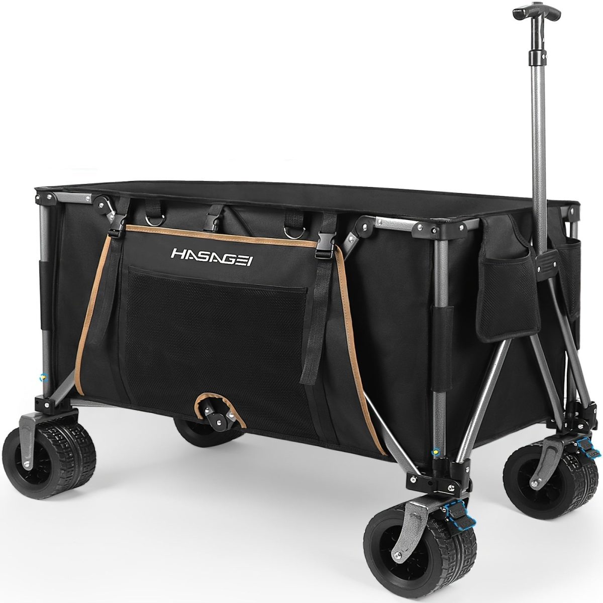 Folding Utility Wagon with Large Wheels - Image 1