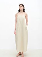 "Island Walk" Cotton Beaded Sling Dress