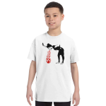 Banksy Lovesick Girl Throwing Up Hearts Artwork T-Shirt - Image 42