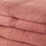 Towels Set TODAY Terracotta 100% cotton (4 Pieces) - Image 2