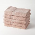 Towel set TODAY 100% cotton 70 x 130 cm Pink (5 Units) - Image 3