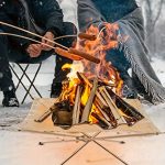 NNETM Outdoor Folding Stainless Steel Fire Pit Rack - Image 4