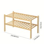Bamboo Shoe Rack: Stack & Fold Design - Image 3