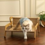 NNETM Cat Scratcher Hammock Linen Lounge Chair - Image 3