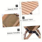 Portable Folding Wooden Camping Stool - Image 5