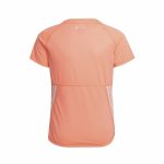 Child's Short Sleeve T-Shirt Adidas Aeroready Three Stripes Salmon - Image 8