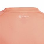 Child's Short Sleeve T-Shirt Adidas Aeroready Three Stripes Salmon - Image 7