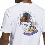 Men’s Short Sleeve T-Shirt Adidas Avatar James Harden Graphic White - Image 3