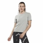 Women’s Short Sleeve T-Shirt Reebok Tape Pack Grey - Image 7