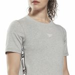 Women’s Short Sleeve T-Shirt Reebok Tape Pack Grey - Image 5