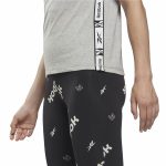 Women’s Short Sleeve T-Shirt Reebok Tape Pack Grey - Image 4