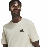 Men’s Short Sleeve T-Shirt Adidas Essentials Feelcomfy White - Image 4