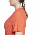 Women’s Short Sleeve T-Shirt Reebok Burnout Orange - Image 5