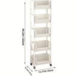 Mobile Bookshelf Office Cart (5-Tier) - Image 3