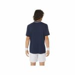 Men’s Short Sleeve Polo Shirt Asics Court Navy Blue - Image 4